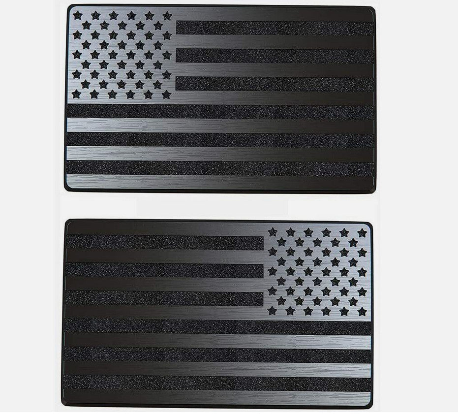 Car License Plate Front and Rear Cover Boot Trunk 12 x6 Black American Flag for New- v