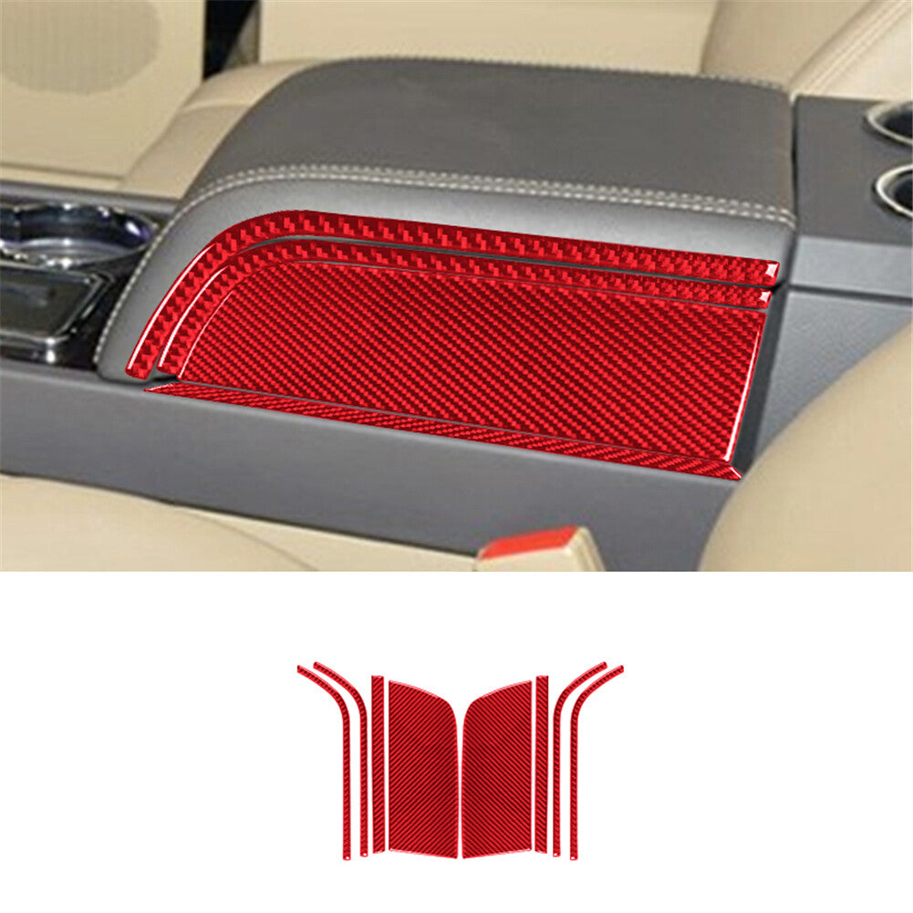 3x Carbon Fiber Rear Armrest Cup Holder Trim For Land for Range Rover Sport 2014-17 v