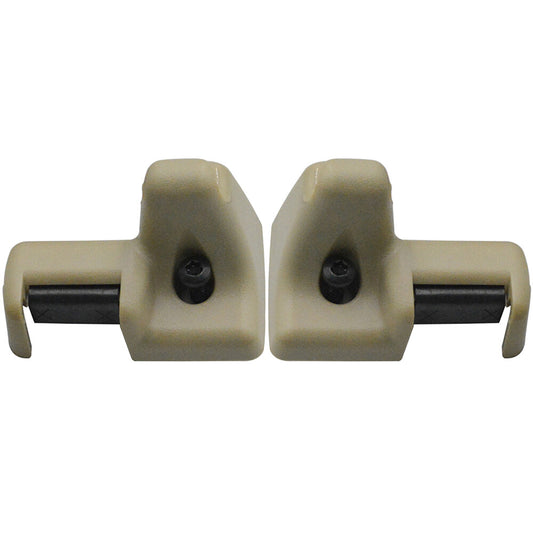2 Front Sunvisor Clips Right  Left Fits for Range Rover L322 2003-2012 Gray New Q