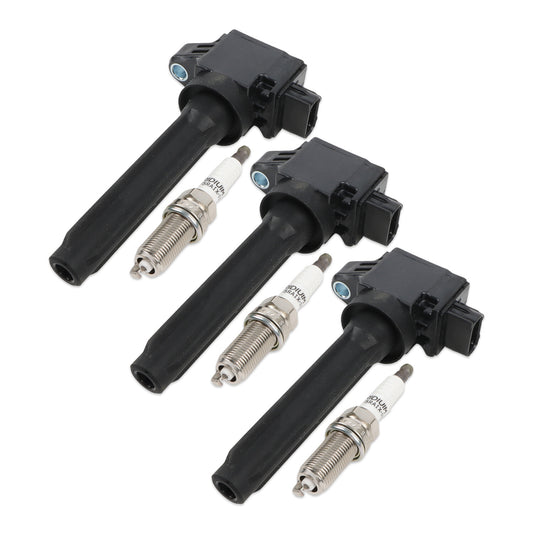 3pcs Ignition Coils+3pcs Iridium Spark Plugs for Mitsubishi Mirage 2014-15