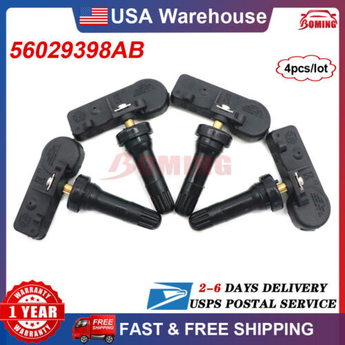 4PCS 56029398AB Tire Pressure Sensor TPMS for Dodge for Chrysler for Jeep for RAM 68241067AB