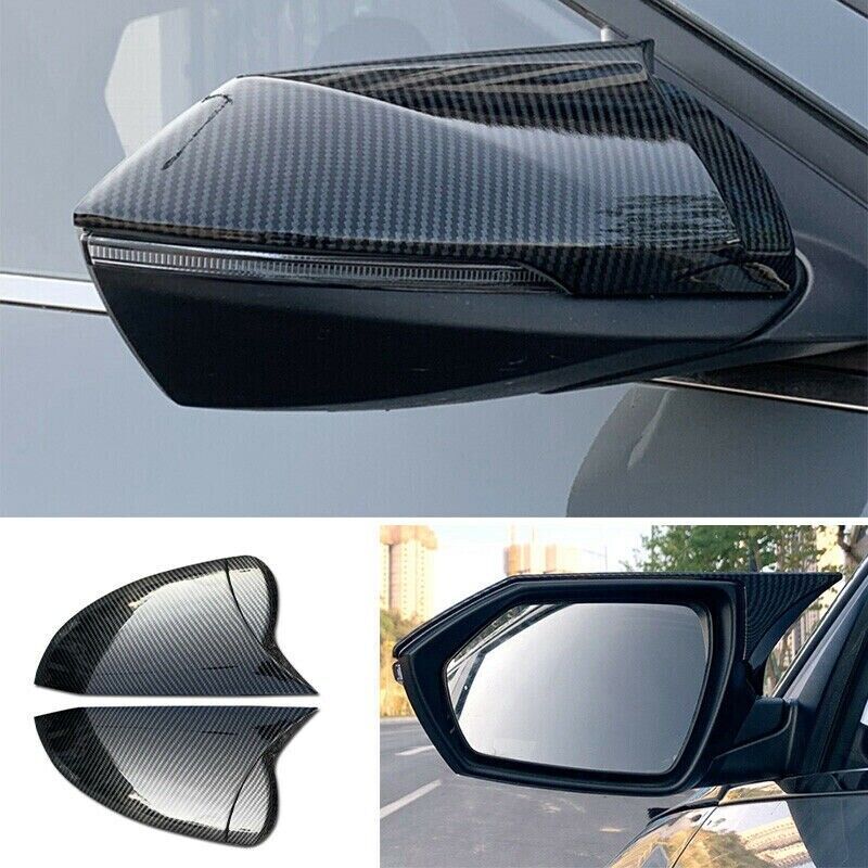 for Hyundai for Elantra 2021-2022 Carbon Fiber Horn Side Rear View Mirror Cover Trim