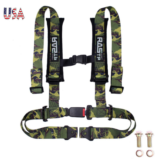RASTP Universal 4 Point 2â€?Racing for Seat Belt Harness Shoulder Pad Buckle Q
