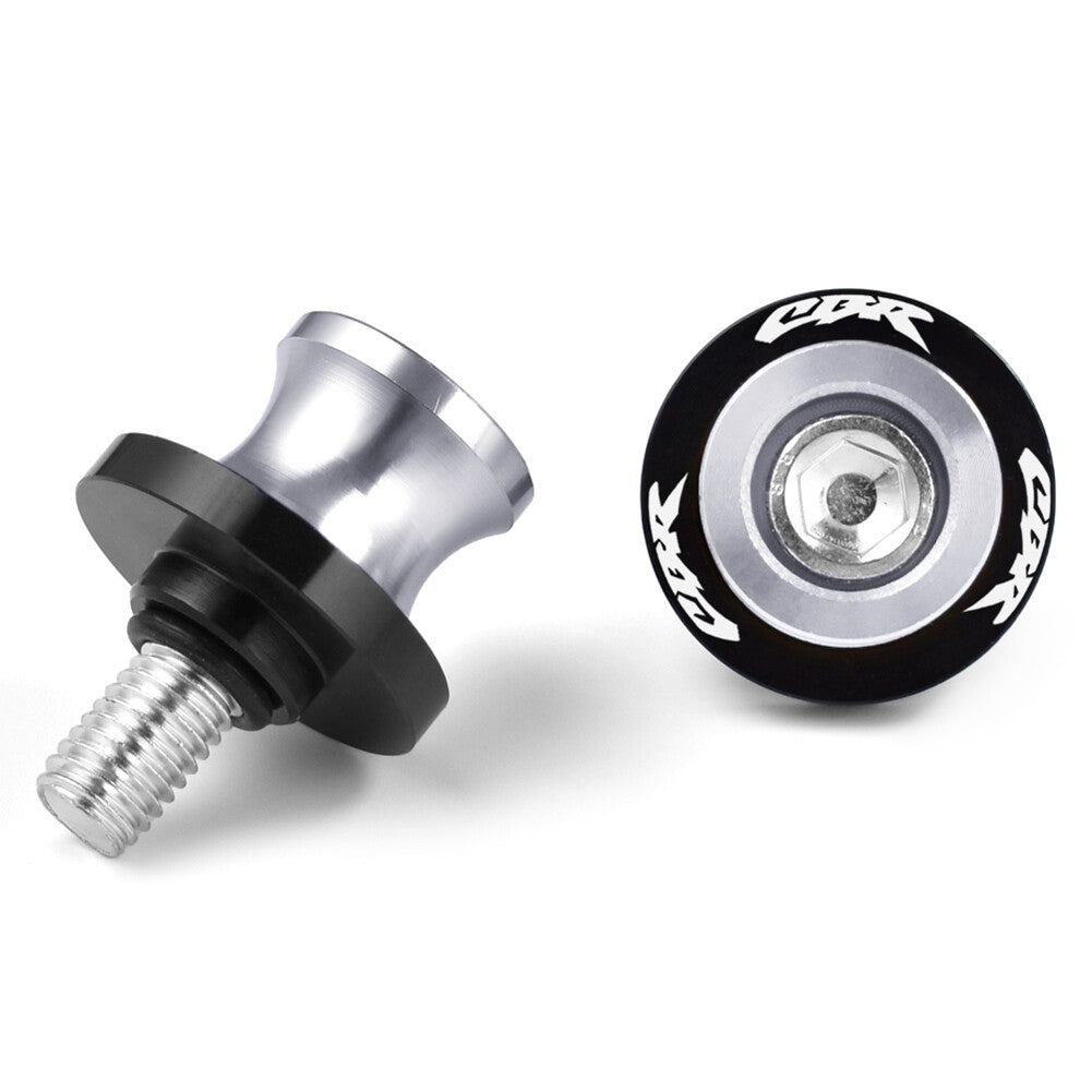 Silver Motorcycle Swingarm Spools Slider Stand Screw 8MM Thread for HONDA CBR