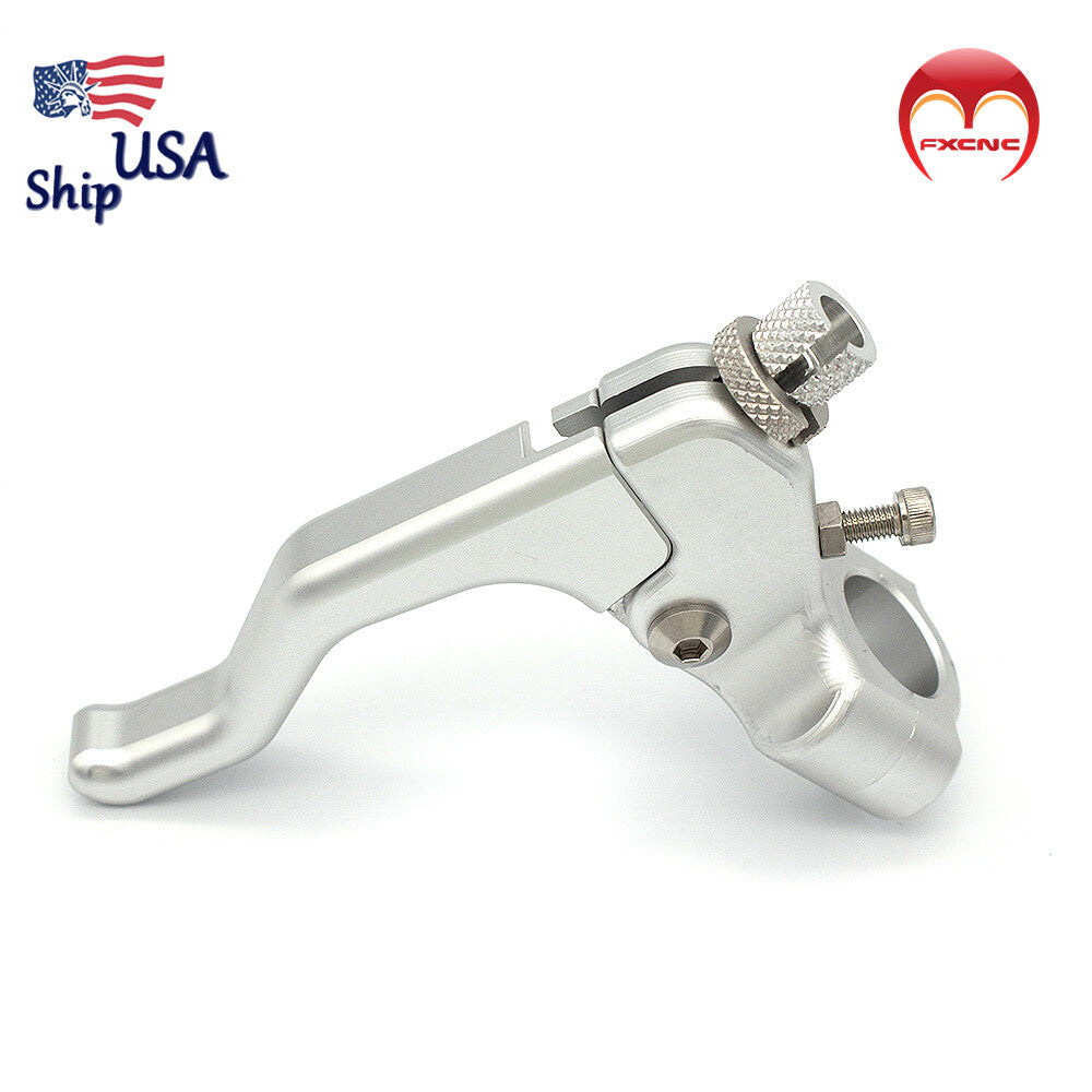 Silver CNC short version suitable for Honda stunt clutch lever cable performance easy pull rod