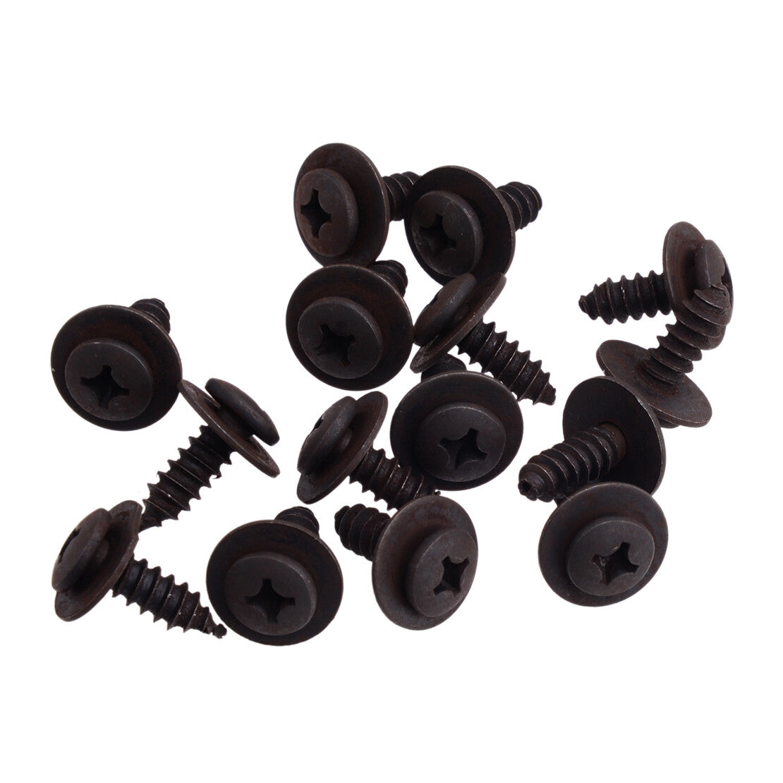 15Set Spring Metal U-type Clip with Screw Car Bumper Fender Trim Panel Fasteners