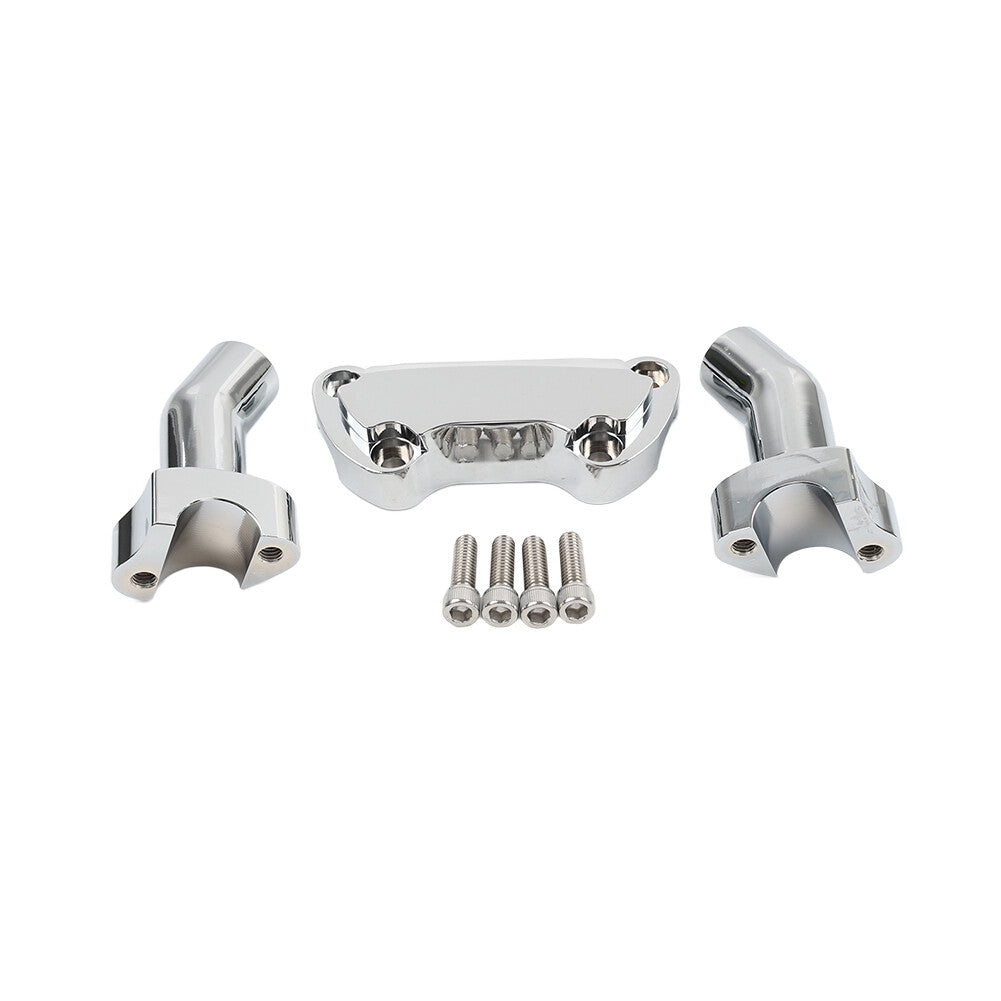 for Harley Sportster XL Softail Dyna 1 Bar 3.5 Handlebar Riser Top Clamp Kit