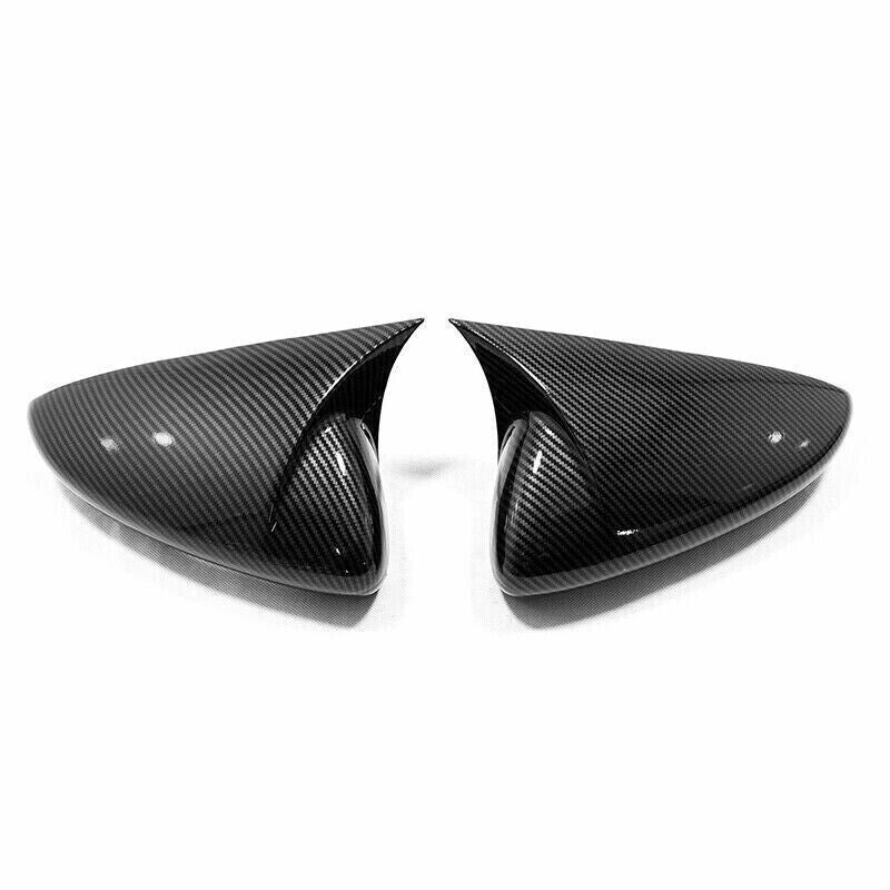for Mazda 3 Axela 2019-2023 Carbon Fiber horn Rearview Mirror Cover Trims Decor