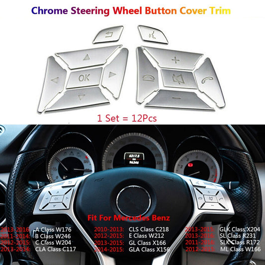 for Mercedes-Benz A B C E CLA CLS GLA GLK ML SL SLK Steering Wheel Switch Cover