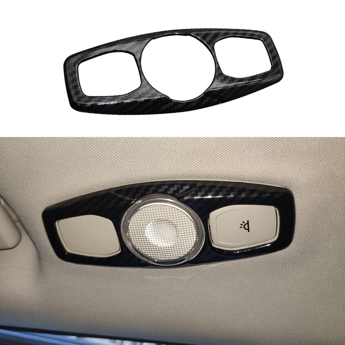 Carbon Fiber Color Reading Light Trim Fit for Ford Focus Escape 2012-2018