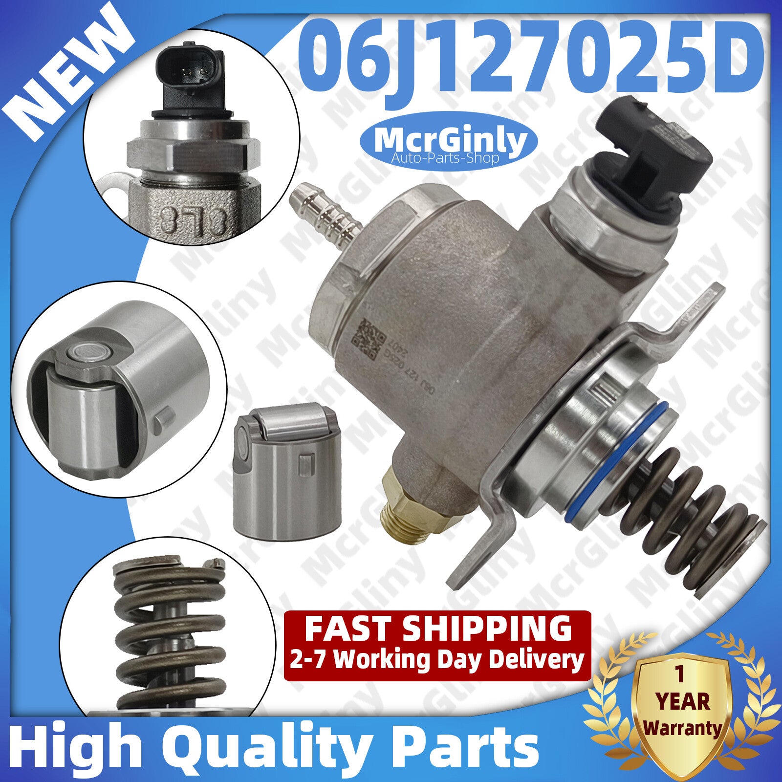 High-pressure fuel pump 06J127025D is suitable for Beetle, for Jetta , for Golf , for Audi A5, A6, for A8 2.0T. n
