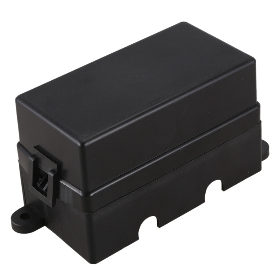 12 Way Blade Fuse Holder Box 4Pcs 4Pin Relays Black Fit For Truck Trailer Boat