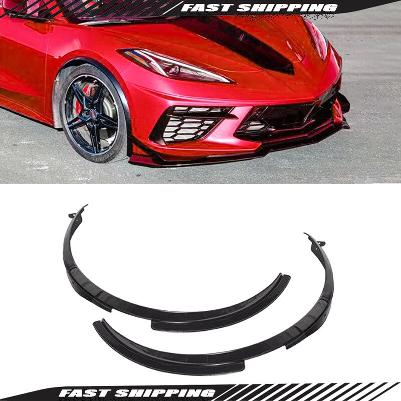 Carbon fiber flash front side wheel molded fender extension for 20-inch for Corvette C8