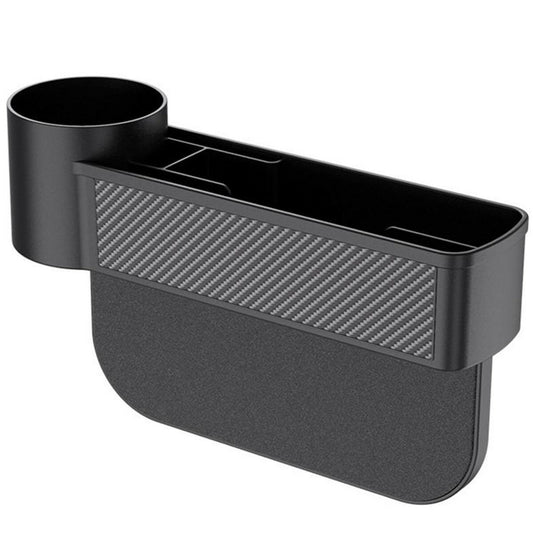 Carbon Fiber Look Car for Seat Gap Storage Box Cup Drink Holder Debries Organizer
