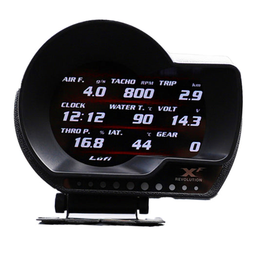 Car OBD2 HUD Digital Speedometer RPM KMH Gauge Tachometer Water Oil Temp Alarm Q
