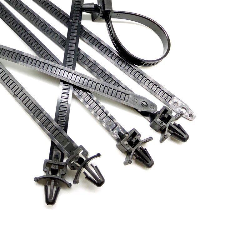 50X Car Fastener Push Clip Tie Release Zipper Belt Binding Cable Strap - Stylish n