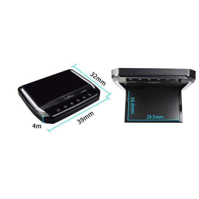 13.3 Screen HD Car Roof Mount Flip Down MP5 Monitor Overhead Video FM Player