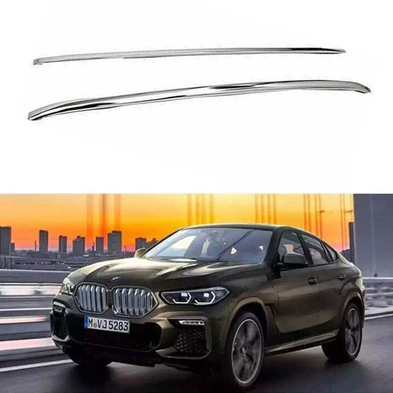 Roof Rail Rack Side Rail Bar 2Pcs Fits for BMW X6 G06 2020 2021 2022 Aluminum
