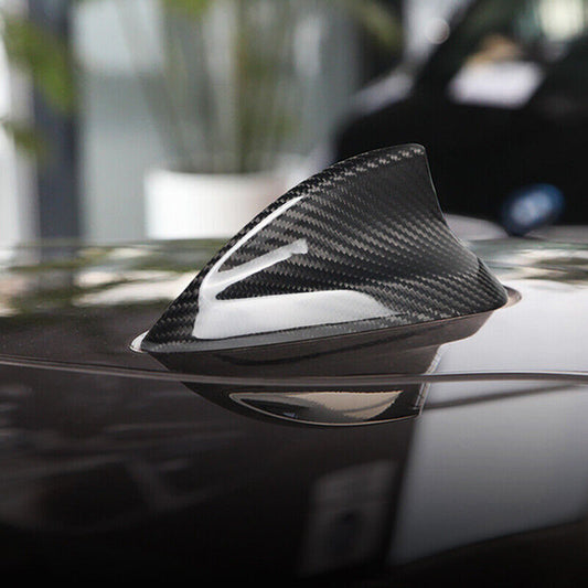 Real Carbon Fiber Shark Fin Antenna Decor Cover Fit for BMW X1 X2 X3 X4 X5 X6 X7 Q