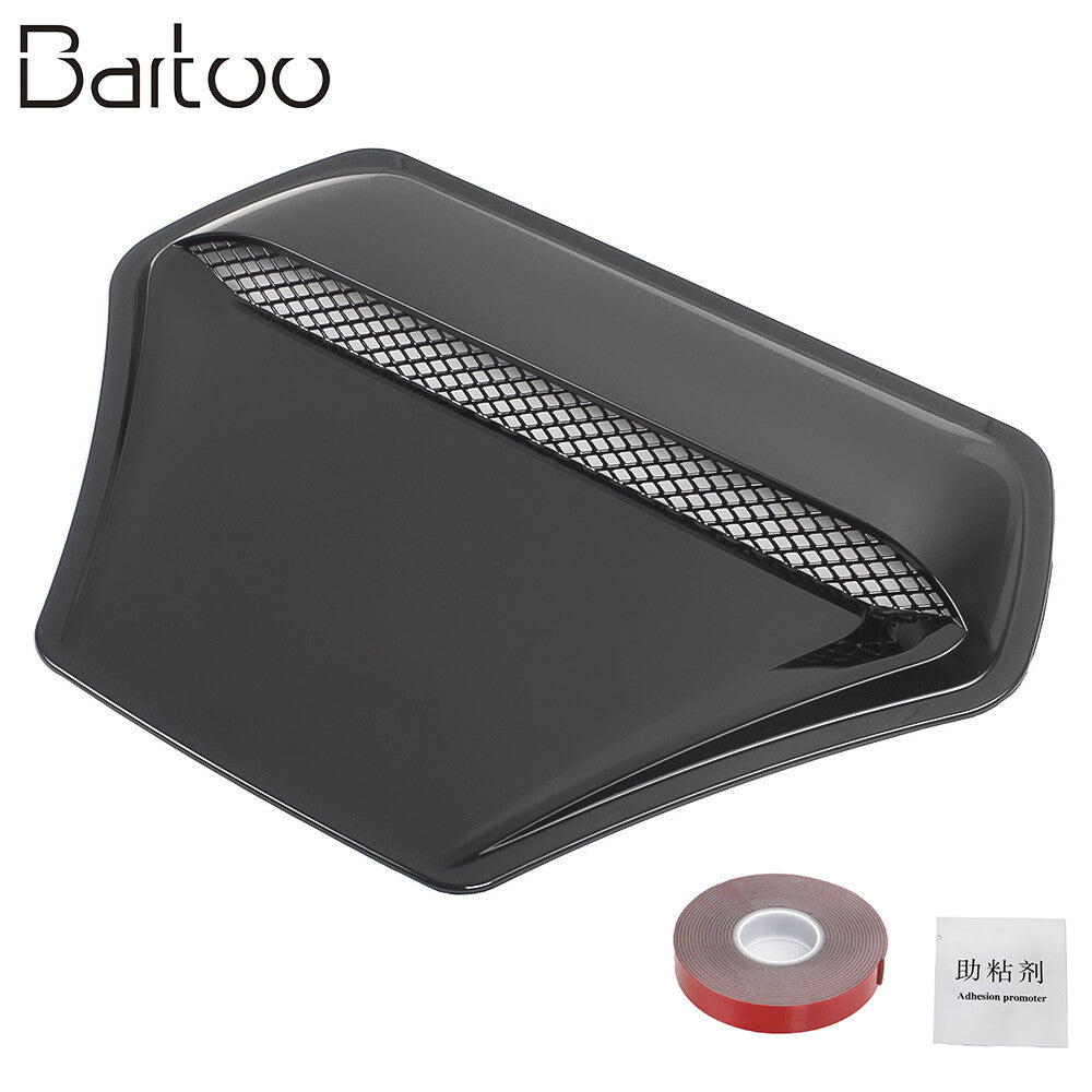 Black JDM Universal Car Decorative Air Flow Intake Hood Scoop Vent Bonnet Cover Q