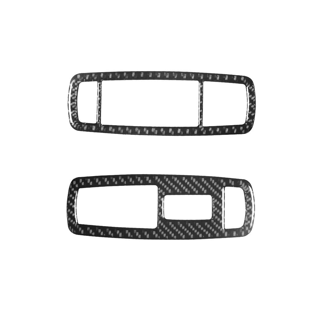 Car Headlight Trim Cover Decor Carbon Fiber for Dodge for Challenger 2015-2020 v