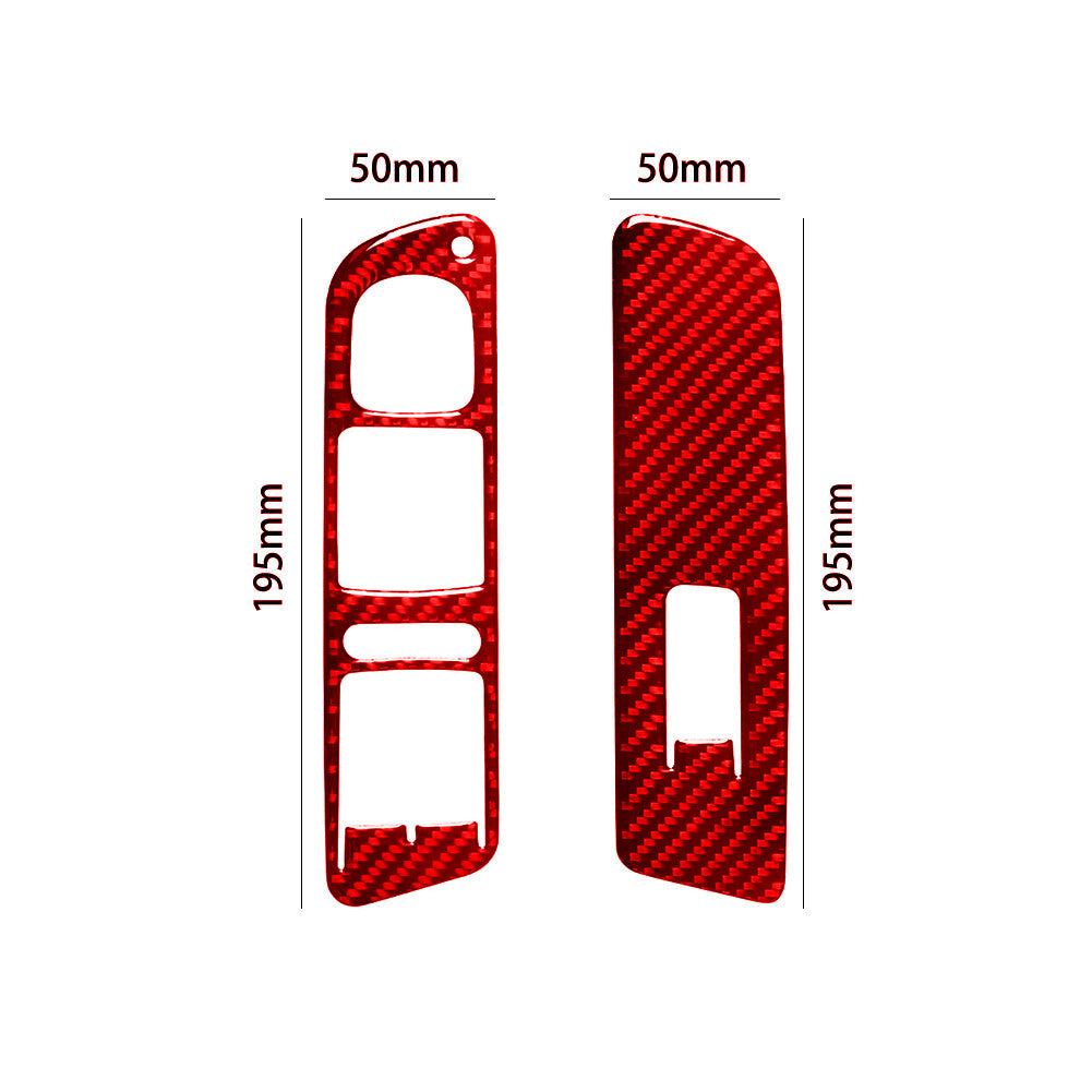 4Pcs Red Carbon Fiber Inner Door Handle Cover Trim For Tundra 2014-2018 v