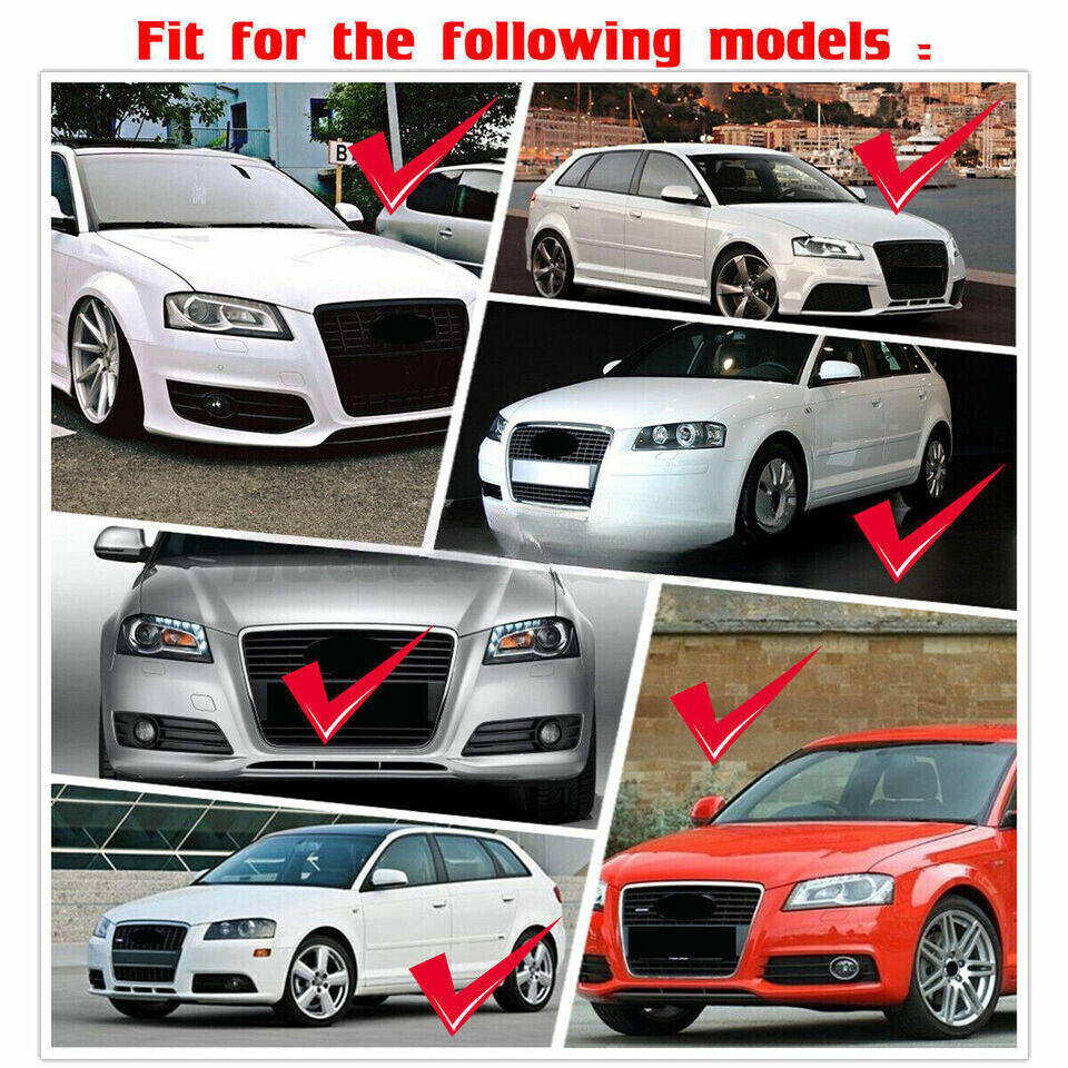 2x Headlight Headlamp Lens Cover for Audi A3 8P S-line S3 RS3 Facelift 2008-2012 Q