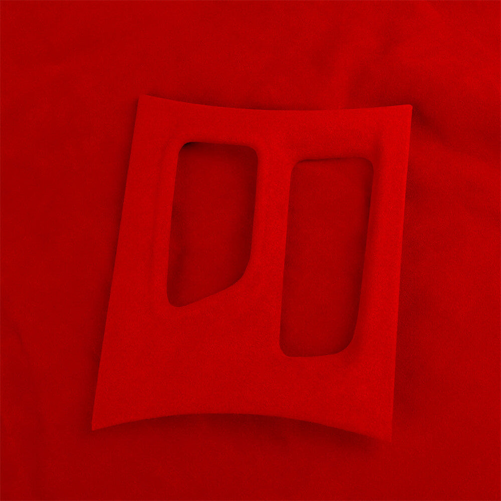 Suede Wine Red Console Gear Shift Box Panel Cover Trim for Dodge Charger 2015-22