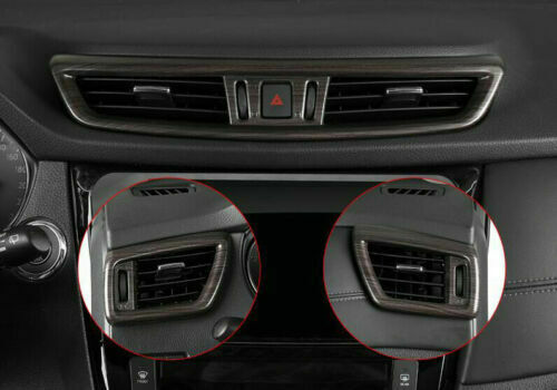 3P for Nissan Rogue 2017-2020 Wood Grain ABS Front Air Vent Outlet Cover Trim
