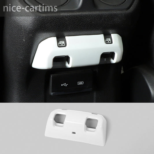 White Rear Window Lift Switch Button Panel Trim for Jeep for Wrangler JL JT 2018-23