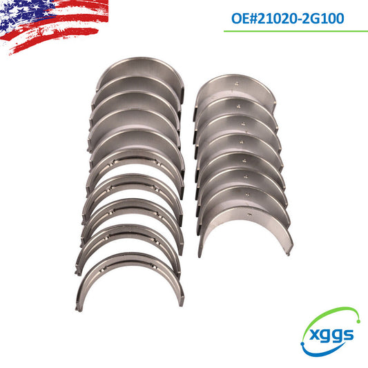 18x Main Rod Bearings Fit for Kia Optima for Hyundai Sonata 2.4L DOHC 16v 21020-2G100 Q