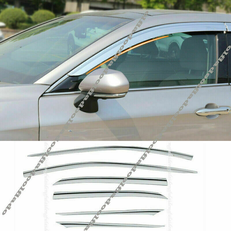 for Toyota for Avalon 2019-2023 Chrome Window Visor Vent Shades Sun Rain Guard trim