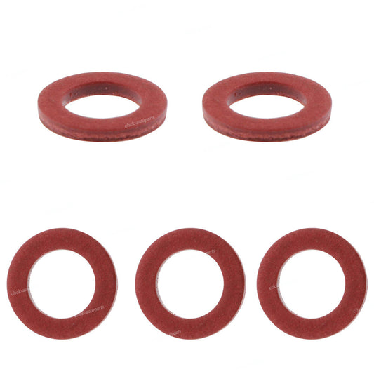 5 Pcs Lower Unit Drain Plug Gasket Red for Yamaha 90430-08020-00 90430-08003 Q