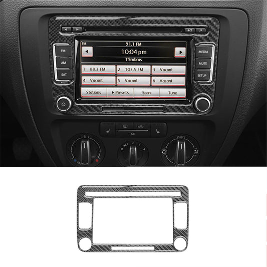 Red Carbon Fiber Radio Frame Cover Trim for Land Rover Discovery Sport 2015-2019 v