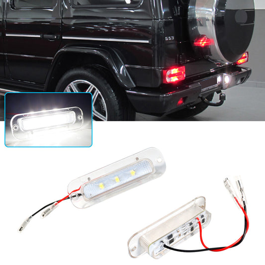Suitable for Mercedes-Benz W463 G55 G500 G550 white LED license plate light Q