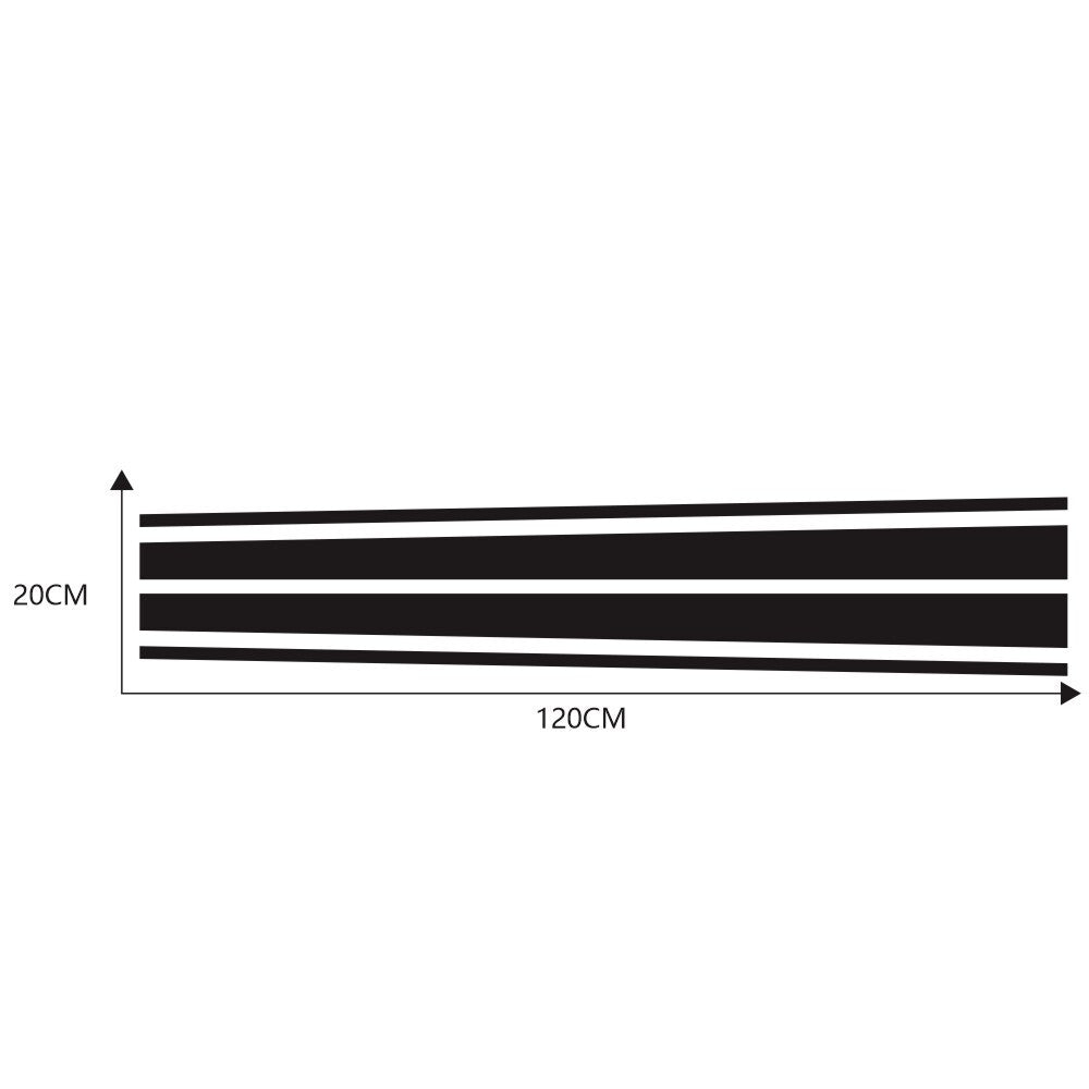 Racing Long Stripe Graphics Stickers Vinyl Film Decals For Car Hood Bonnet Decor