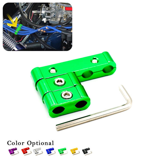 3Pcs Aluminum Engine Spark Plug Wire Separator Divider Organizer Clamp Kit Green Q