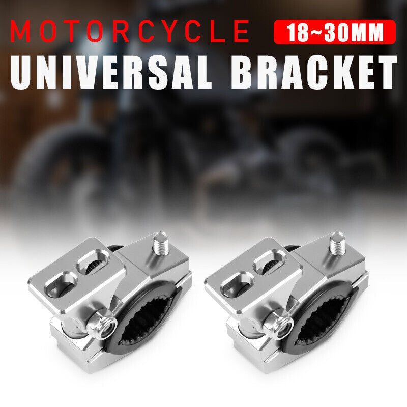 2pcs Motorcycle Mount Bracket Holder Clamp Spot Light Headlight Fog Driving Lamp