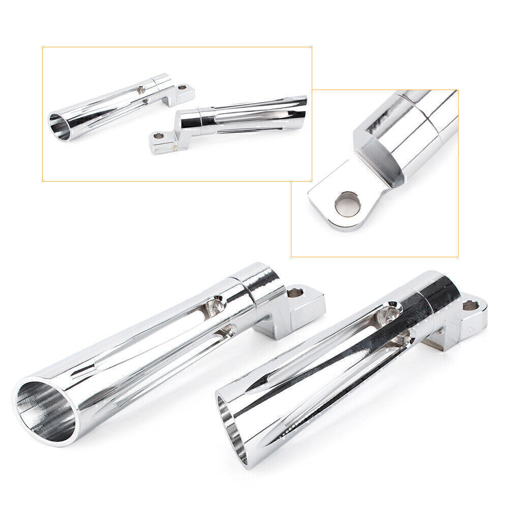 Chrome CNC Front Footpeg Footrest for Harley Dyna FXSB FXCW FXS Sportster XL1200