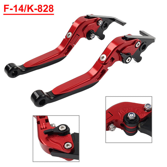 CNC Folding Extendable Brake Clutch Levers for Kawasaki Z1000 ZX9R ZX6R Red Q