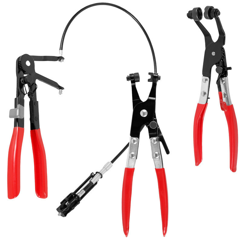 3Pc Car Clamp Puller Locking Hose Pliers Water Pipe Hose Flat Band Removal Tool