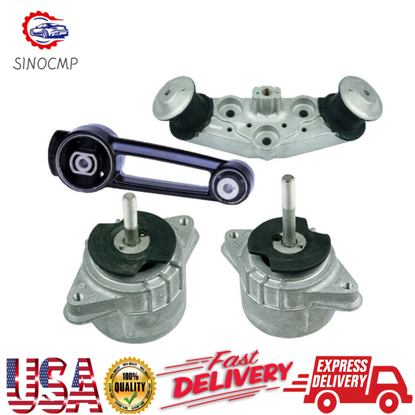 4Pcs Engine Trans  Torque Strut Mount Fit For 3.0L 3.6L for Porsche for Panamera 11-16