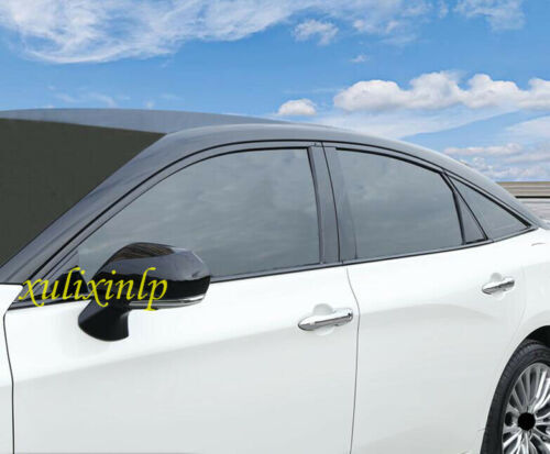 10P for Toyota for Avalon 2019-2021 Glossy Black Window Sill Strip Trim Cover Steel