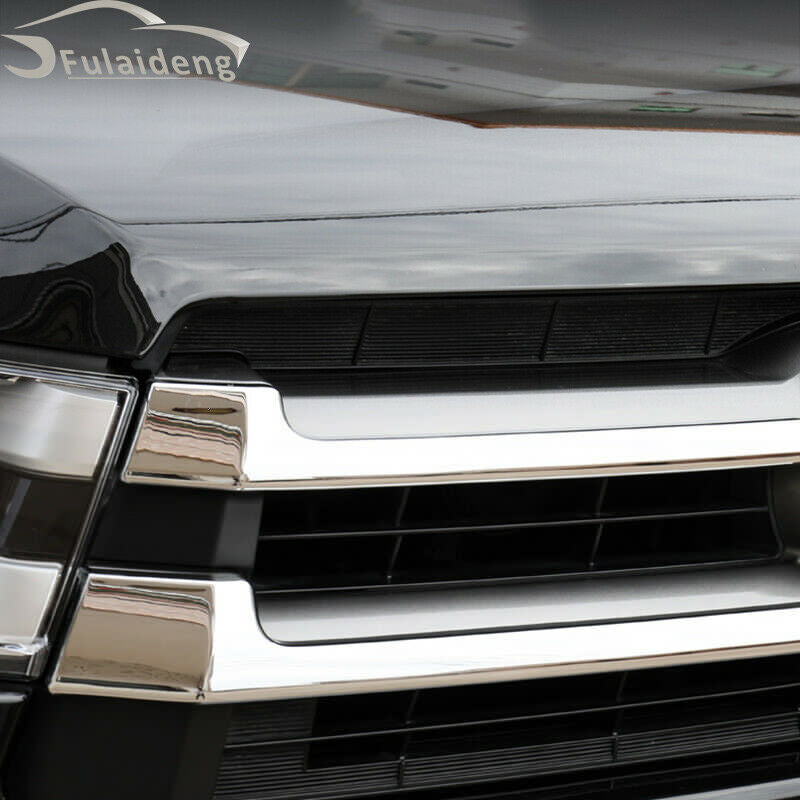 for Toyota Highlander 2017-2019 ABS Chrome Front Bumper Grille Grill Cover Trims