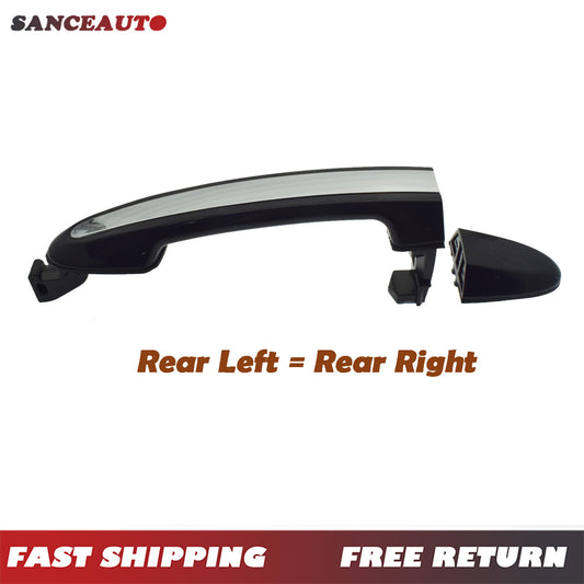 Rear left/right exterior door handles in chrome and black for 2007-12 for Hyundai Santa Fe n