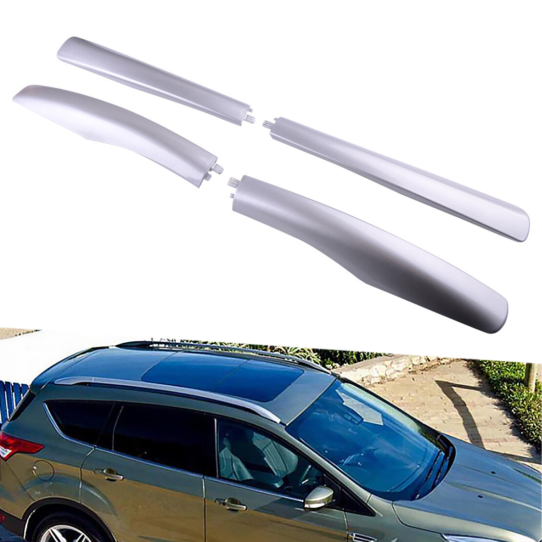 1set Roof Rack Rail End Cover Shell Cap Fit  for ford  Escape Kuga MK3 2013-2017 Q