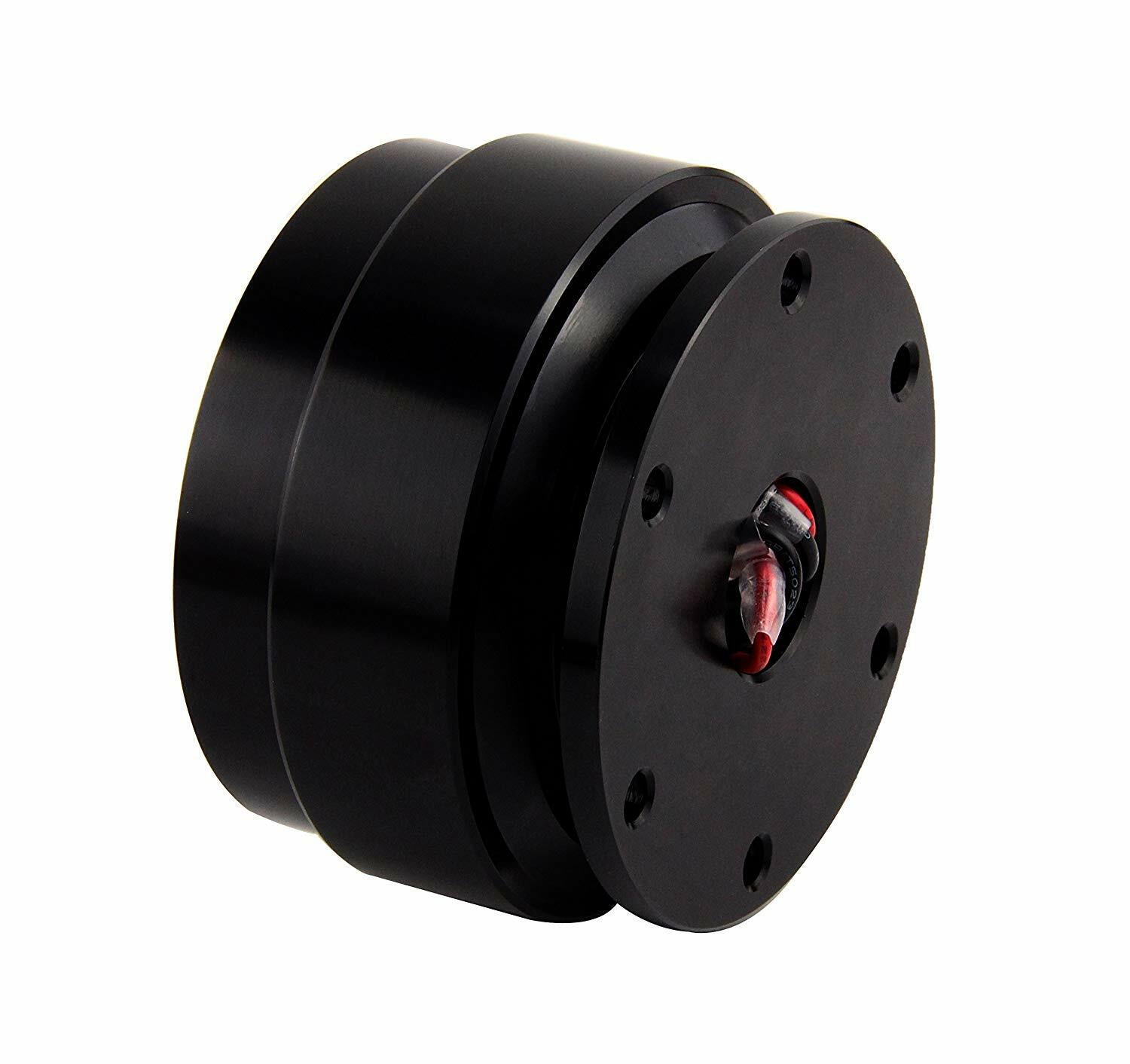 Universal Full Black Steering Wheel Quick Release Hub Adapter Snap Off Boss Kit