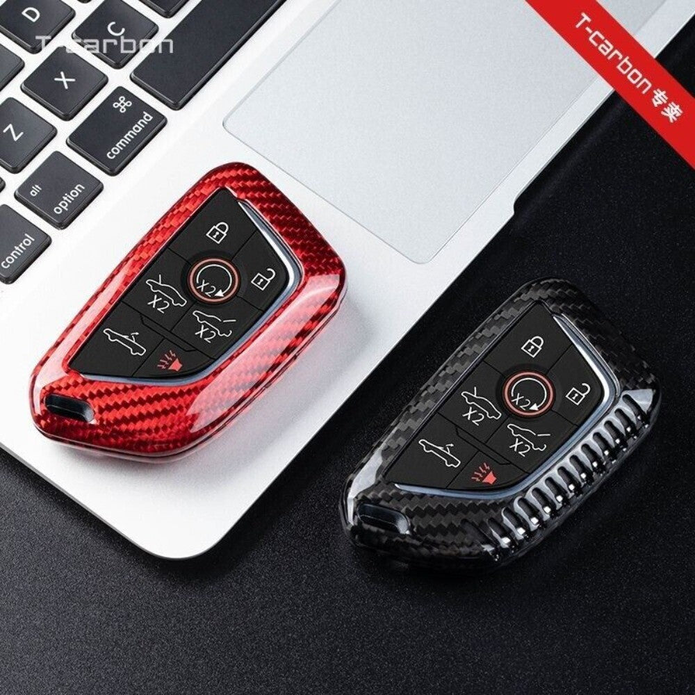carbon fiber car remote key shell/protective case for Chevrolet for Corvette C8 Coupe Q