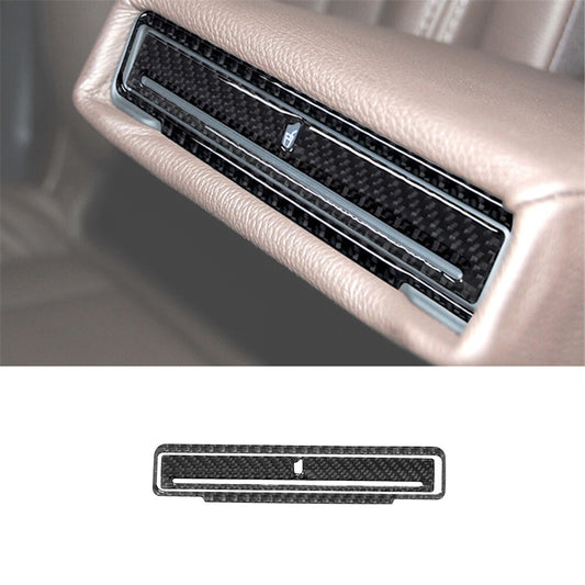 2Pcs Carbon Fiber Rear Armrest Water Cup Holder Cover Trim for Audi Q7 2007-2015