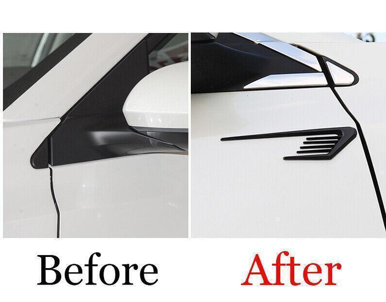 2X Gloss Black Style Front Side Door Fender Cover Trim for Nissan Sentra 20-2023